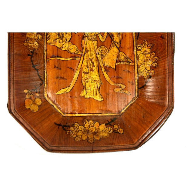 Brown 19th Century Chinese Fruit Tray Basket Gilt Painted For Sale - Image 8 of 13