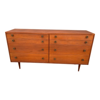 Vintage 8 Drawer Walnut Dresser by Greta Grossman for Glenn of California For Sale