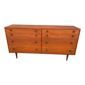 Vintage 8 Drawer Walnut Dresser by Greta Grossman for Glenn of California