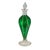 Modern Vintage Hand-Blown Gold & Green Glass Perfume Bottle With Stopper & Dabber – 7.5” For Sale - Image 3 of 8