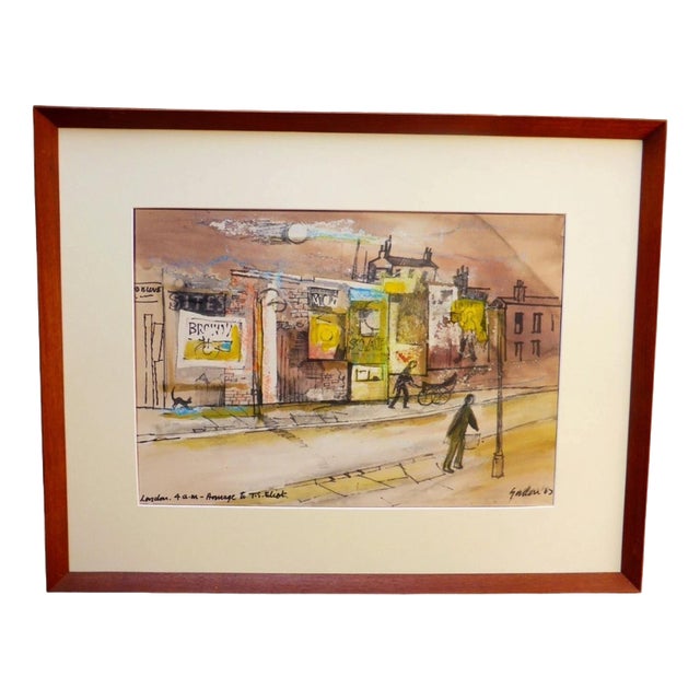 Gordon, Homage to T. S. Eliot, 1963, Watercolour on Paper, Framed For Sale