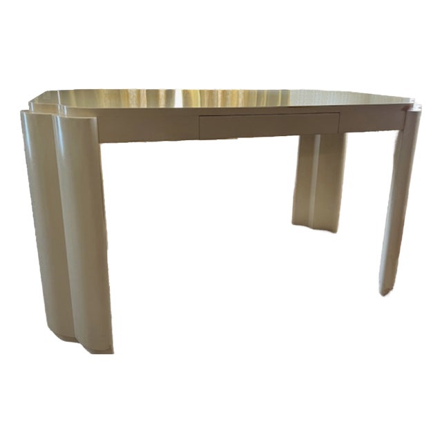 1980s Postmodern Sculptural Plaster-Style Desk With Matching Chair For Sale