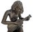 Vintage American Mid-Century Modern Bronze Sculpture Girl Playing Guitar by Weiner For Sale - Image 13 of 18