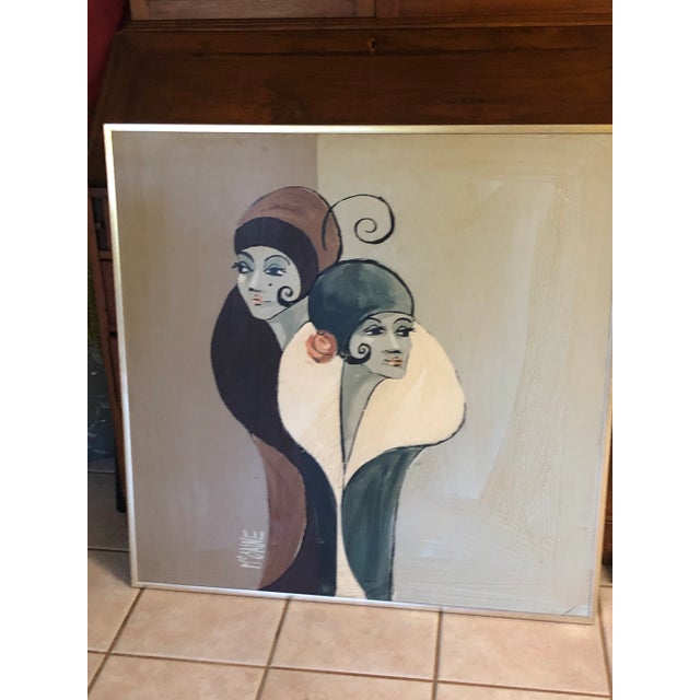 Vintage McClaine Oil Canvas Painting For Sale - Image 9 of 10