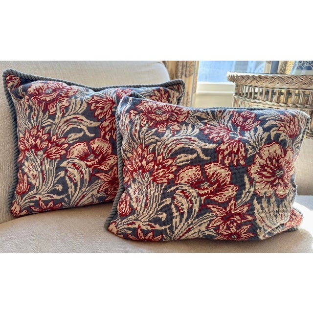 Pair of Chelsea Textiles Throw Pillows With Braided Trim For Sale - Image 9 of 9