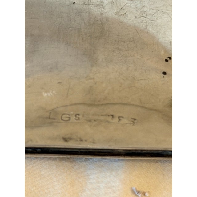 Mid-Century Modern Vintage Sterling Silver Compact Case With Map of Palestine & Israel For Sale - Image 3 of 6