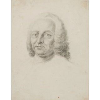 Portrait of a Man with Curls, 1800, Pencil For Sale