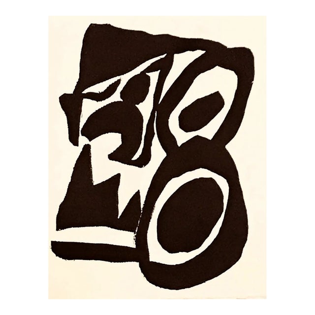 Jean Arp Woodcut Untitled A1 Published 1982 For Sale