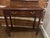 1960s Chippendale Walnut Burl Console Table With Banded Top For Sale - Image 4 of 10