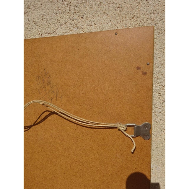 Wood and Gilded Stucco Mirror, 1950s For Sale - Image 12 of 13