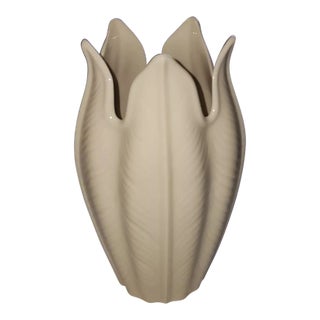 Vintage Lenox Bone China Ivory Palmetto Vase For Sale