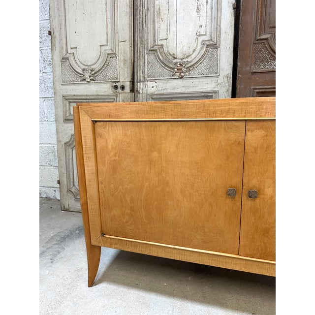 French Sideboard in Sycamore Veneer, 1940s For Sale - Image 3 of 13