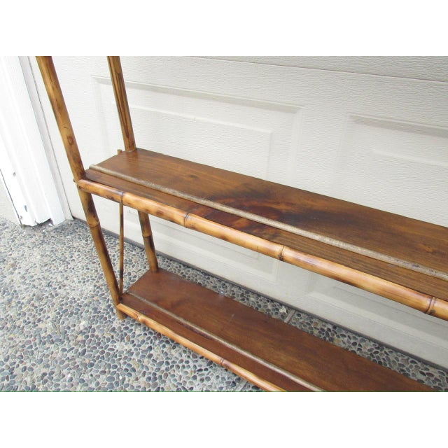 Antique English Bamboo Wall Shelf or Plate Rack For Sale - Image 16 of 17