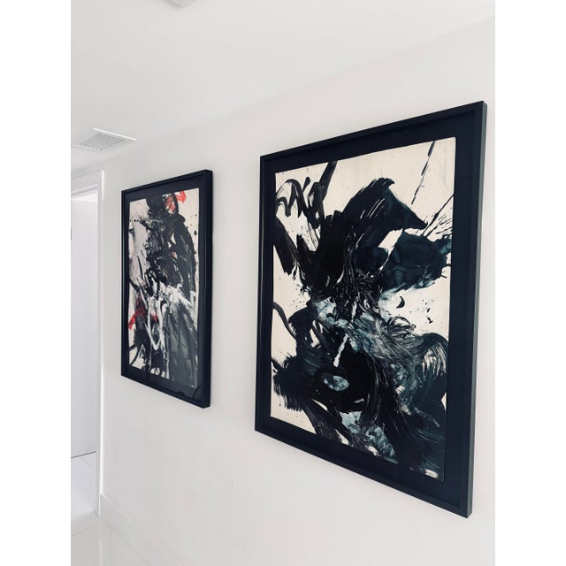 Large Signed Vahan Roumelian Abstract Expressionist Painting, Framed For Sale - Image 4 of 6