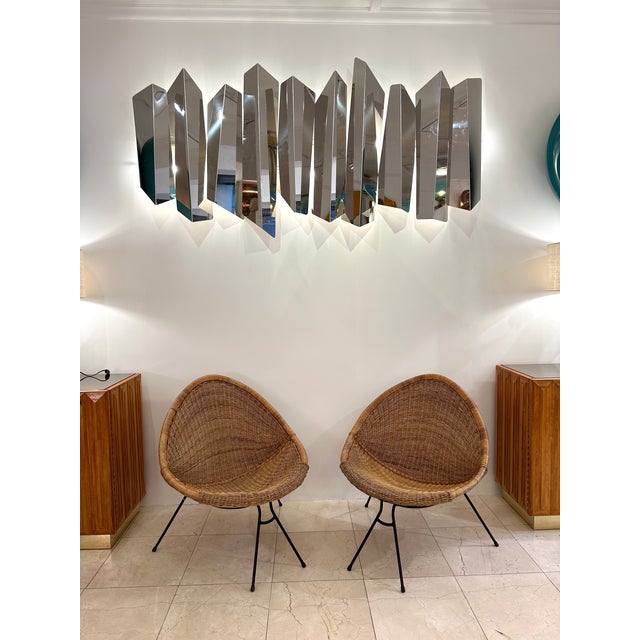 Large Wall Lamp Sconce Metal Sculpture by Mario Torregiani, Italy, 1990s For Sale - Image 9 of 12