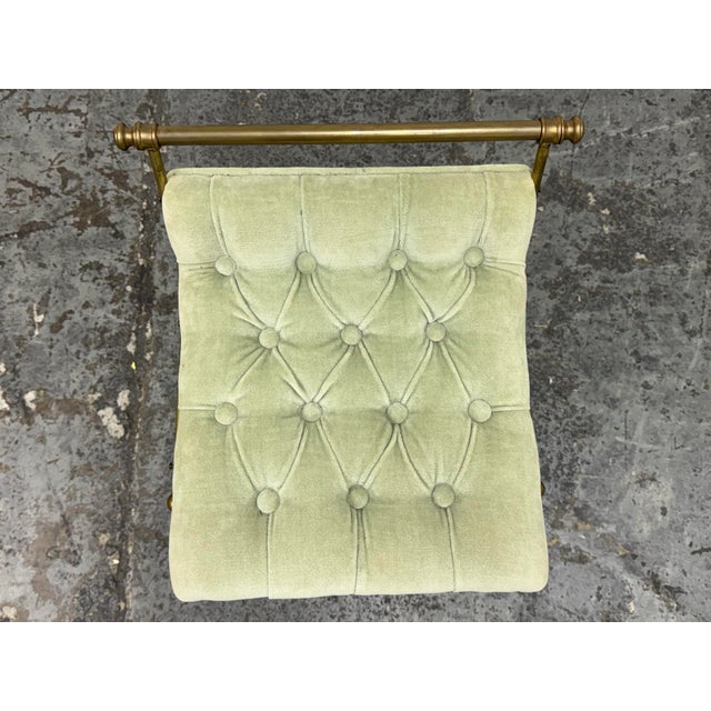 Brass French Brass Swivel Stool, Circa 1940's For Sale - Image 8 of 12