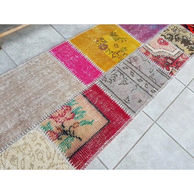 Oushak Vintage Hallway Runner For Sale - Image 9 of 10