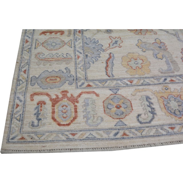 Turkish Oushak Hand Knotted Wool Rug, 7'10"x10' For Sale - Image 4 of 5