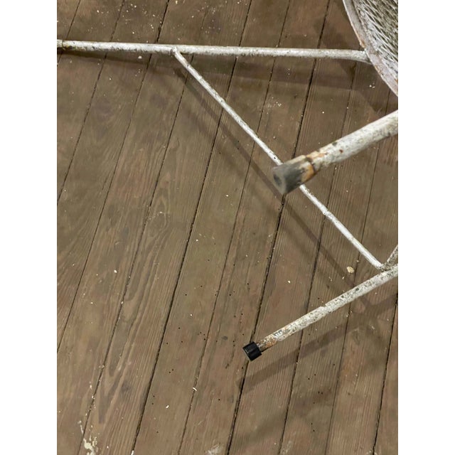 Set of 3 Wrought Iron Garden Patio Chairs Mesh Seats Backs Att Russell Woodard For Sale - Image 11 of 12