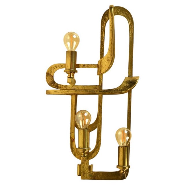 Vintage Wall Sconce in Bronze by Frigerio, 1970s For Sale - Image 9 of 9