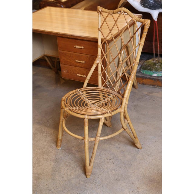 Bamboo Desk and Chair For Sale - Image 9 of 11