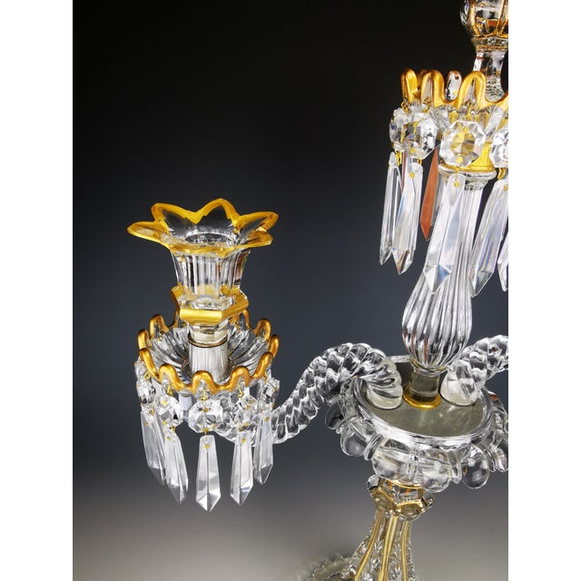 Large Crystal Medallions Candelabra from Baccarat, 1960s For Sale - Image 14 of 18