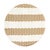 Wood Tobias 30 in. Seat Height Round Rattan Backless Bar Stool, Tan/White Stripe/ Natural Rattan Frame For Sale - Image 7 of 8