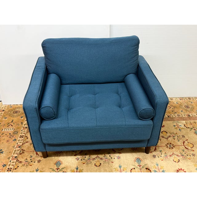 Lifestyle Solution Lilith Lounge Chair, Teal For Sale - Image 9 of 12