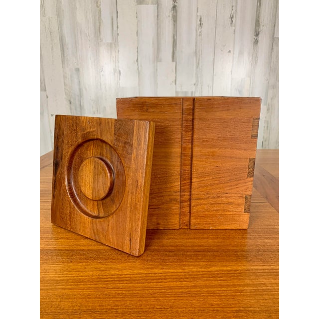 Solid Teak Ice Bucket by Kalmar For Sale - Image 11 of 13