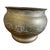 Vintage Possibly Brass Jardiniere Planter With Engraved Floral and Geometric Design. For Sale In Seattle - Image 6 of 9