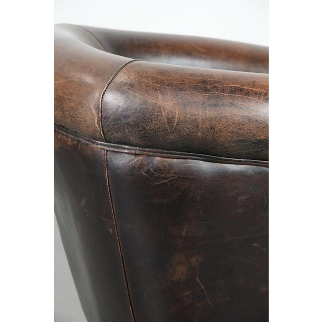 Club Chair in Sheepskin Leather For Sale - Image 11 of 13