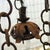 Iron chandelier with vintage chains height: 110 width: 16. This piece is attributed to the mentioned designer/maker. It...