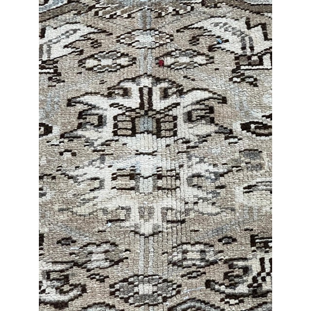 Vintage Persian Heriz Wool Rug 6’3” X 8’11” For Sale - Image 4 of 6