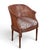 Brown Louis XVI Carved Oak & Cane Barrel-Back Armchairs With Leopard Upholstery-Set of 6 For Sale - Image 8 of 13