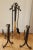 Metal Vintage Hand Wrought Iron Ram's Head Fireplace Set For Sale - Image 7 of 8