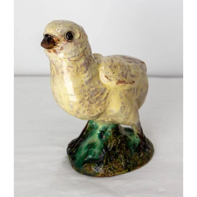 Chick Statuette in Terracotta and Faience by J. Filmont, 1900s For Sale - Image 3 of 9