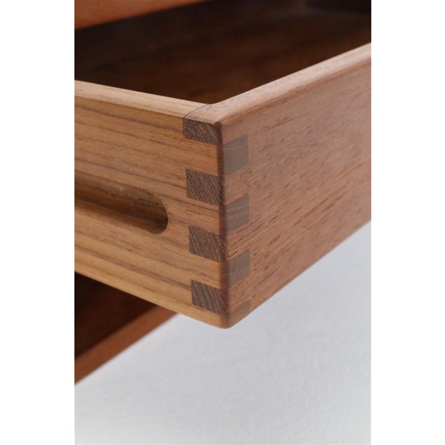 Wall-Mounted Teak Bedside Table 1027 by Kai Kristiansen for Aksel Kjersgaard, 1960s For Sale - Image 13 of 18