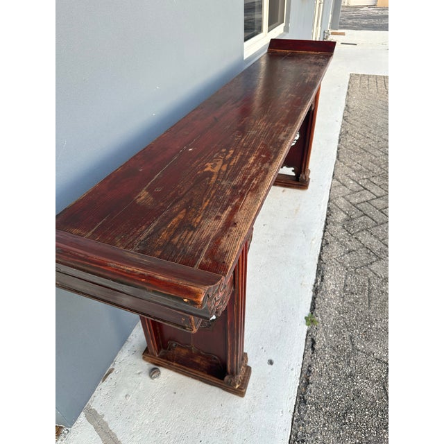 Early 19th Century 19th Century Antique Chinese Altar Console Table For Sale - Image 5 of 10