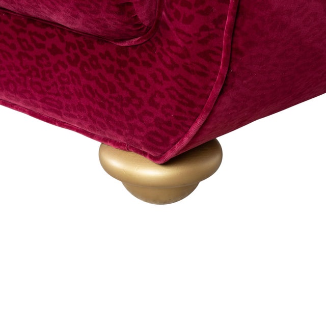 Loulou 3-Seater Sofa in Red Ruby Fabric from Bretz For Sale - Image 4 of 8