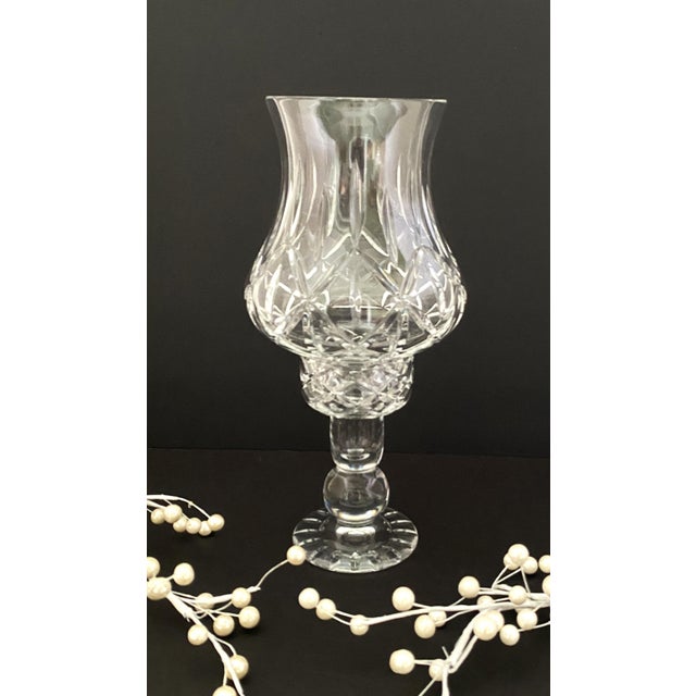 1970's 2 Pc Hurricane Candle Holder & Globe, 24% Lead Crystal by Block Poland For Sale - Image 14 of 14