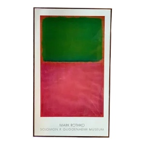 Mark Rothko’s 1950’s ‘Green, Red, on Orange’ Pace Editions Original Poster for a 1978 Retrospective Show at the Guggenheim Museum