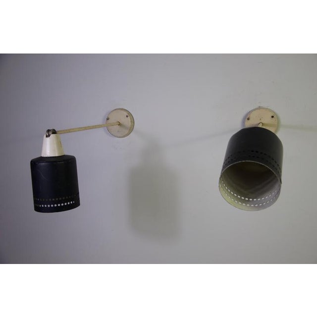 Mid-Century Modern Adjustable Metal Wall Lamps, Germany, 1950s, Set of 2 For Sale - Image 12 of 16