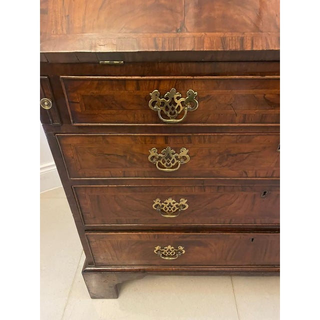 Antique George I Figured Walnut Bureau Bookcase, 1720 For Sale - Image 17 of 18