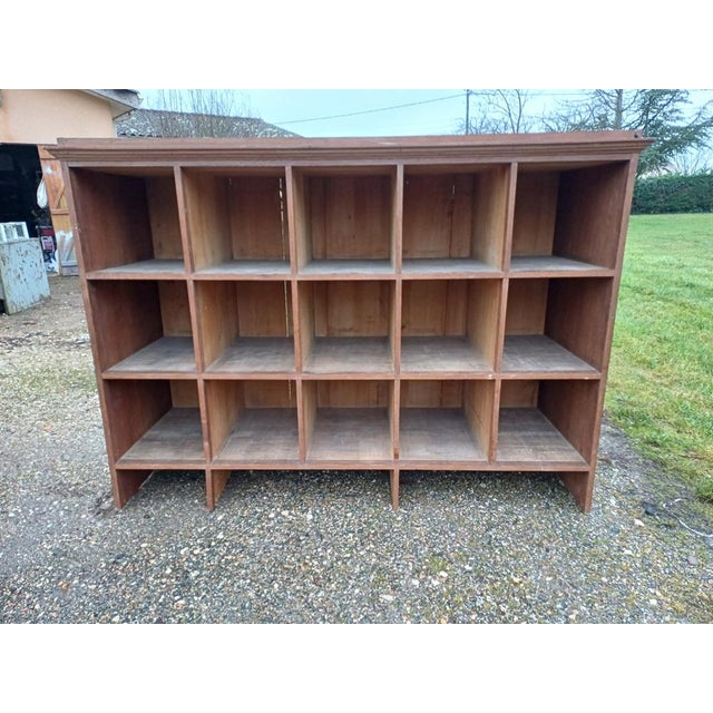 1930s Shop Cabinet, Oak, Total Height: 236 cm, Length and Width: 210 cm x 109 cm, Cabinet in 2 Parts: 85 cm for the base,...