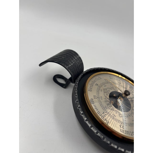 Baromaster Wall Barometer with Wrought Iron Bracket, 1950s For Sale - Image 4 of 6