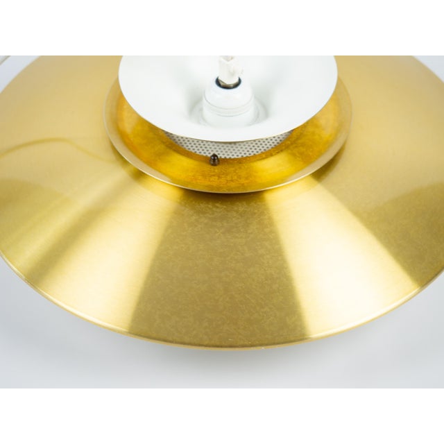 Gold Vintage Danish Roma Pendant Lamp from Junge, 1980s For Sale - Image 8 of 10