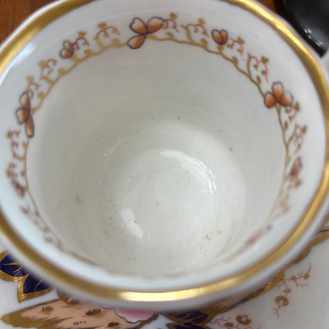 Antique English Imari Pattern Teacup and Saucer For Sale - Image 4 of 4