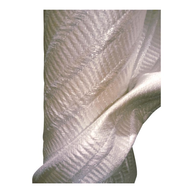 Silver Brocade Fabric For Sale