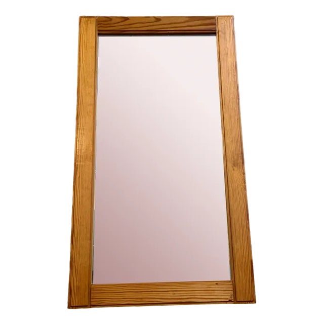 Rectangular Mirror in Pine, 1980s For Sale