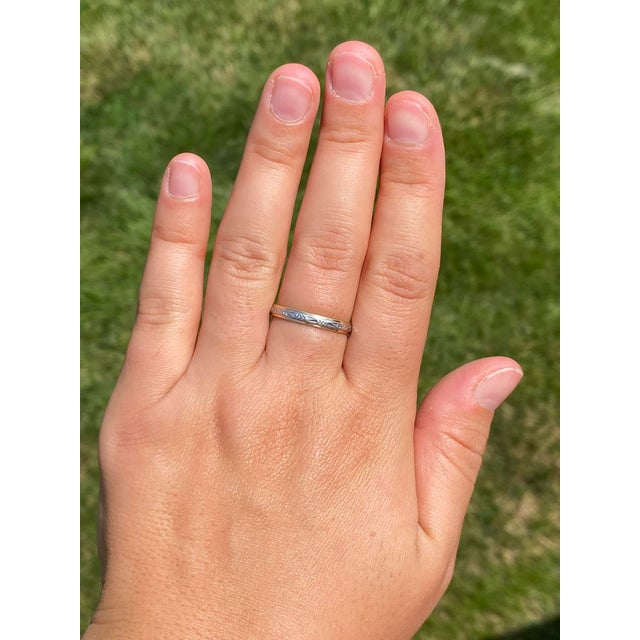 Early 20th Century The Greenway Road: Antique Palladium and Yellow Gold Band For Sale - Image 5 of 7